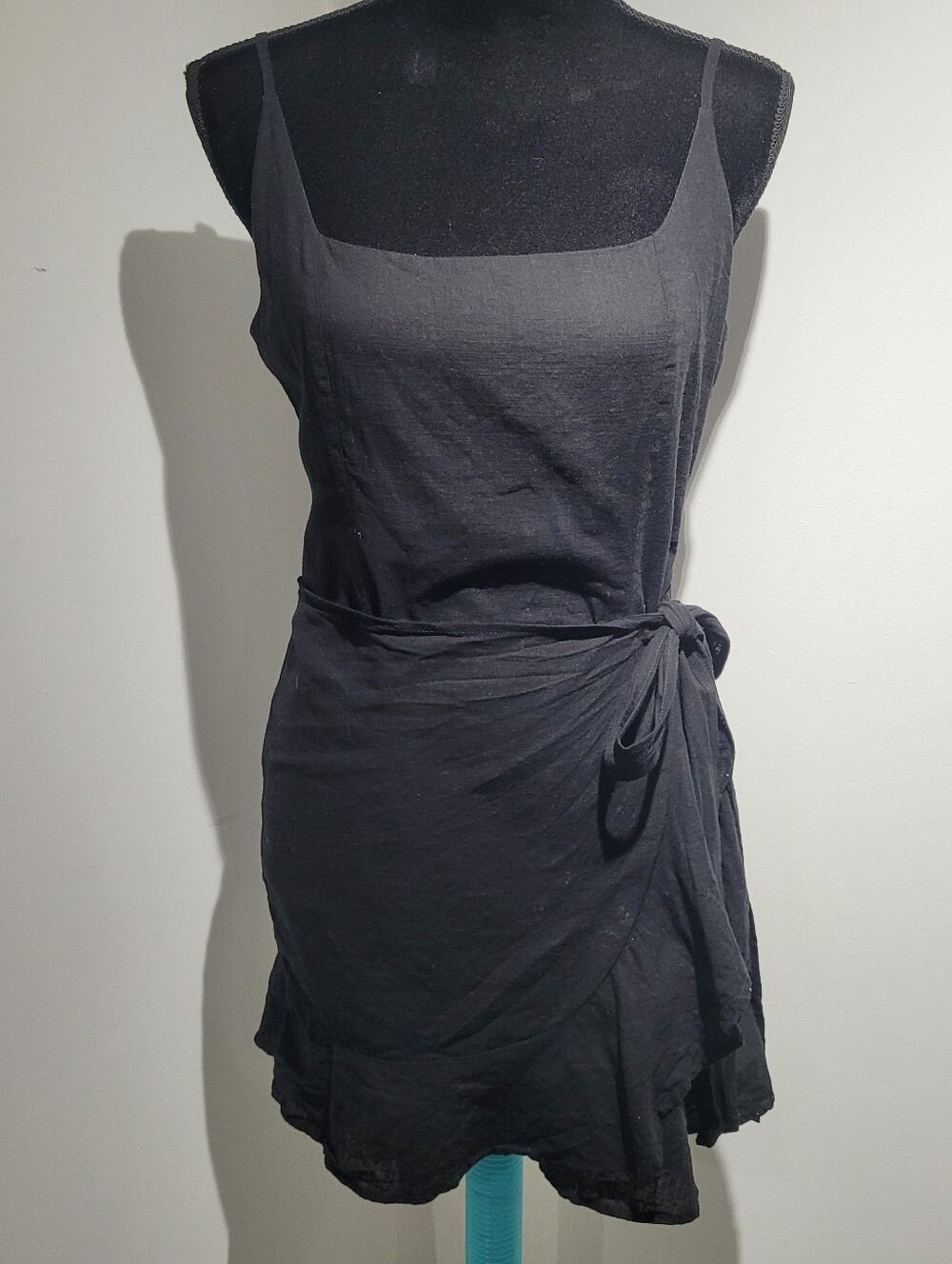 Princess Polly Women's Love Lane Sleeveless Ruffle Mini Dress US 8 Black Flirty
